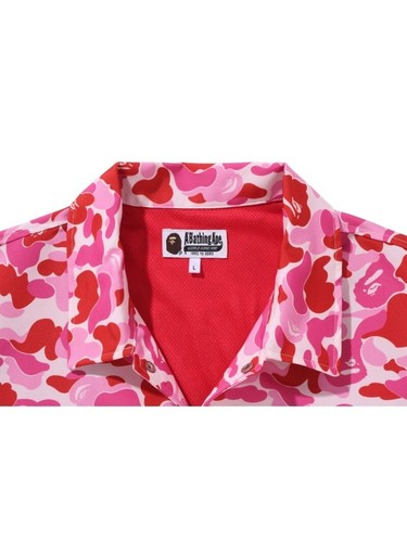 A Bathing Ape Men's Coach Jacket 2025 SS ABC CAMO APE HEAD Pink Japanese S size - Picture 4 of 5