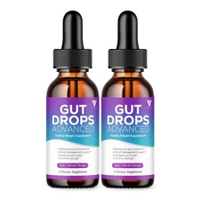 (2 Pack) Gut Drops Supplement GutDrops Maximum Strength Overall Wellness (4oz)