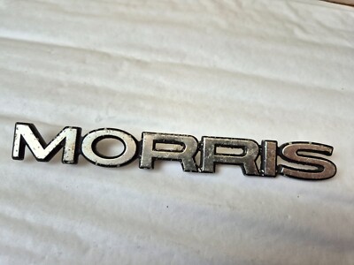 ORIGINAL VINTAGE MORRIS OLDTIMER LOGO SCHRIFTZUG EMBLEM METALLABZEICHEN