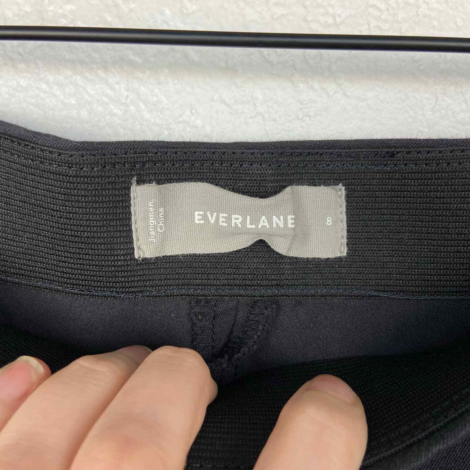 Everlane black skinny pants side zipper size 8 - image 7