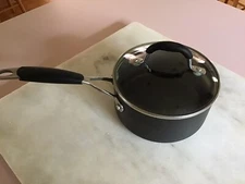 Well Equipped Kitchen Hard Anodized Nonstick 1.5 Quart Saucepan & Cover EUC