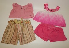 Vintage Build a Bear 2 Sets Adorable Short Outfits - Striped Embellished