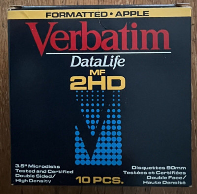 Verbatim DataLife MF 2HD 3.5'' Microdisks NEW Box of 10 +1 More (B41Q)