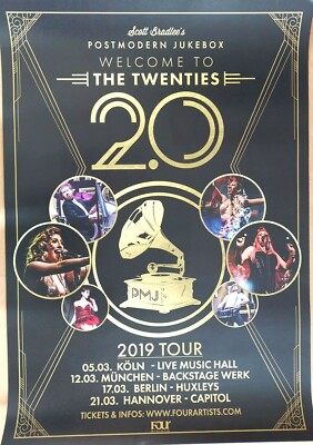 SCOTT BRADLEE & POSTMODERN JUKEBOX 2019 - orig. Concert Poster - Plakat - DIN A1