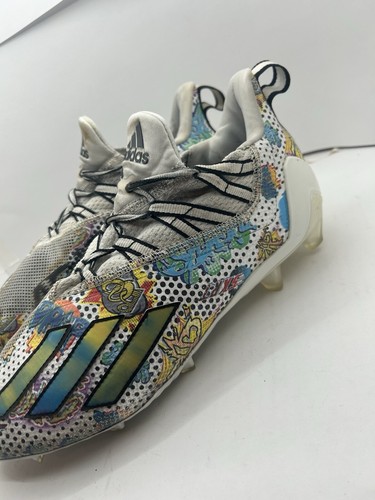 Adidas Adizero Comics Football Cleats FX8361 Men's US 9.5 White Designer - Picture 2 of 10