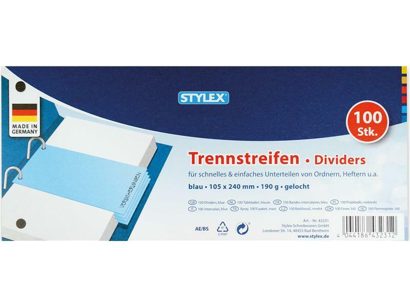 Trennstreifen Für Ordner – In Rot, Grün, Gelb, Grau, Braun, Blau, Weiß, Blanko
