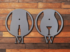 Funny Bathroom Signs Novelty Gender Bar Signs Any Color