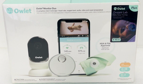Owlet Duo Monitor Smart Sock HD Video Camera 3rd Gen Oxygen HeartRate ...