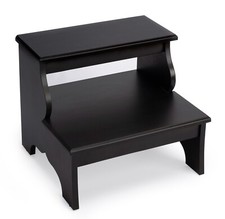 Westgate Wooden Step Stool Bed Steps Brushed Sable Finish