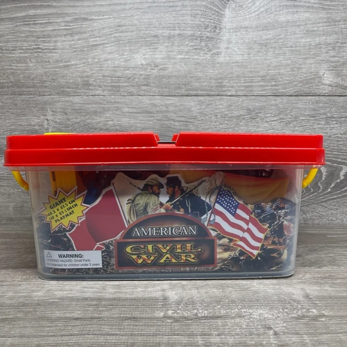 American Civil War Playset In Carrying Case Soldiers Horses Battles Hingfat Toys