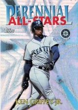 Ken Griffey JR. Perennial All-Stars Shiny Insert 1999 Topps Baseball Card #PA1