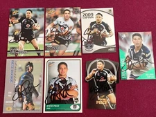 ~*LOT OF 7 HANDSIGNED STEVE PRICE CARDS*~BULLDOGS, WARRIORS ~*~+ COA 