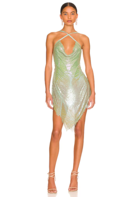 poster girl backless dress Barbi Lace Mesh Cut-Out Bodycon Mini Dress Black main image 0