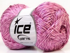4-Skein Lot Tena Yarn Fine Cotton 4x100g/170m Liliac Pink