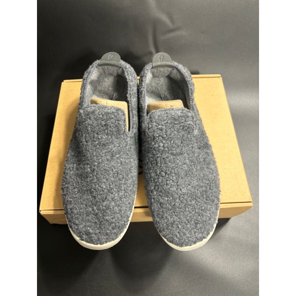SAOLA Sdraio uomo Allbirds nuovo con scatola lana lanugine colore grigio crema suola taglia 10M