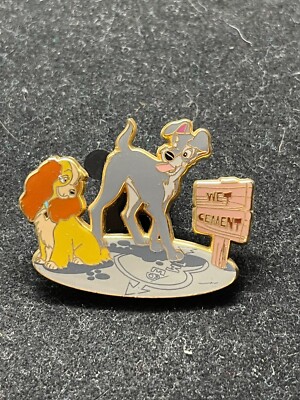 Disney Pin - DLRP - Lady and the Tramp - Wet Cement Concrete