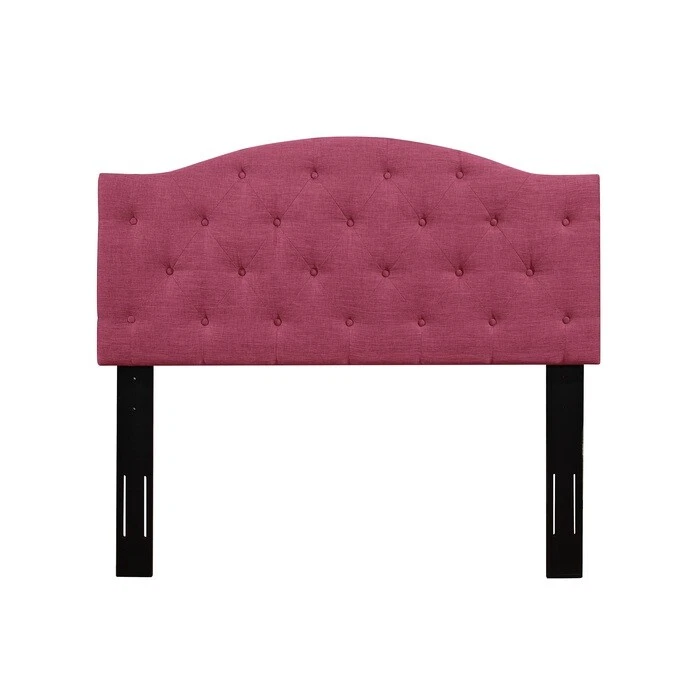 Cabecero de tapicería con botones de tamaño gemelo Foto 2 de 4