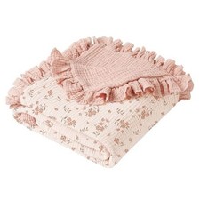 Flounce Muslin Baby Blankets, Cotton Crib Blanket for Baby Infant Blossom
