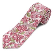 Cotton Floral Ties for Men 2.76" Men's Skinny Tie Linen Flower Spring Bloom