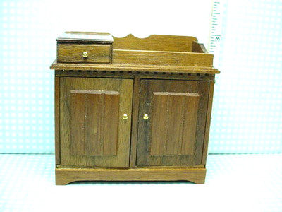 Miniature Dry Sink #TR36W Handcrafted Walnut 1/12th