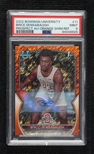 2022 Bowman U Chrome Orange Shimmer Refractor 6/25 Brice Sensabaugh #11 Auto j6a
