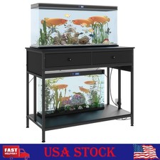 40-50 Gallon Aquarium Stand w/Drawers  Power Outlet, Heavy Duty Fish Tank Stand