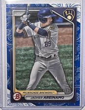 2024 Bowman Chrome Jadher Areinamo 122/125 Blue Pattern Milwaukee Brewers