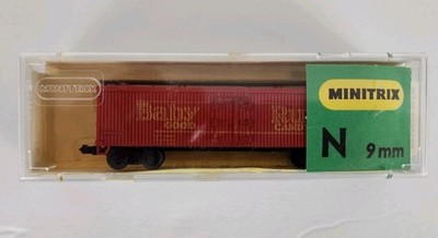 Minitrix N Scale 9 mm Baby Ruth Red Railroad Train Box Car Rapido 51 3185 00