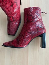 Stuart Weitzman Apollo Red and Black Snakeski...