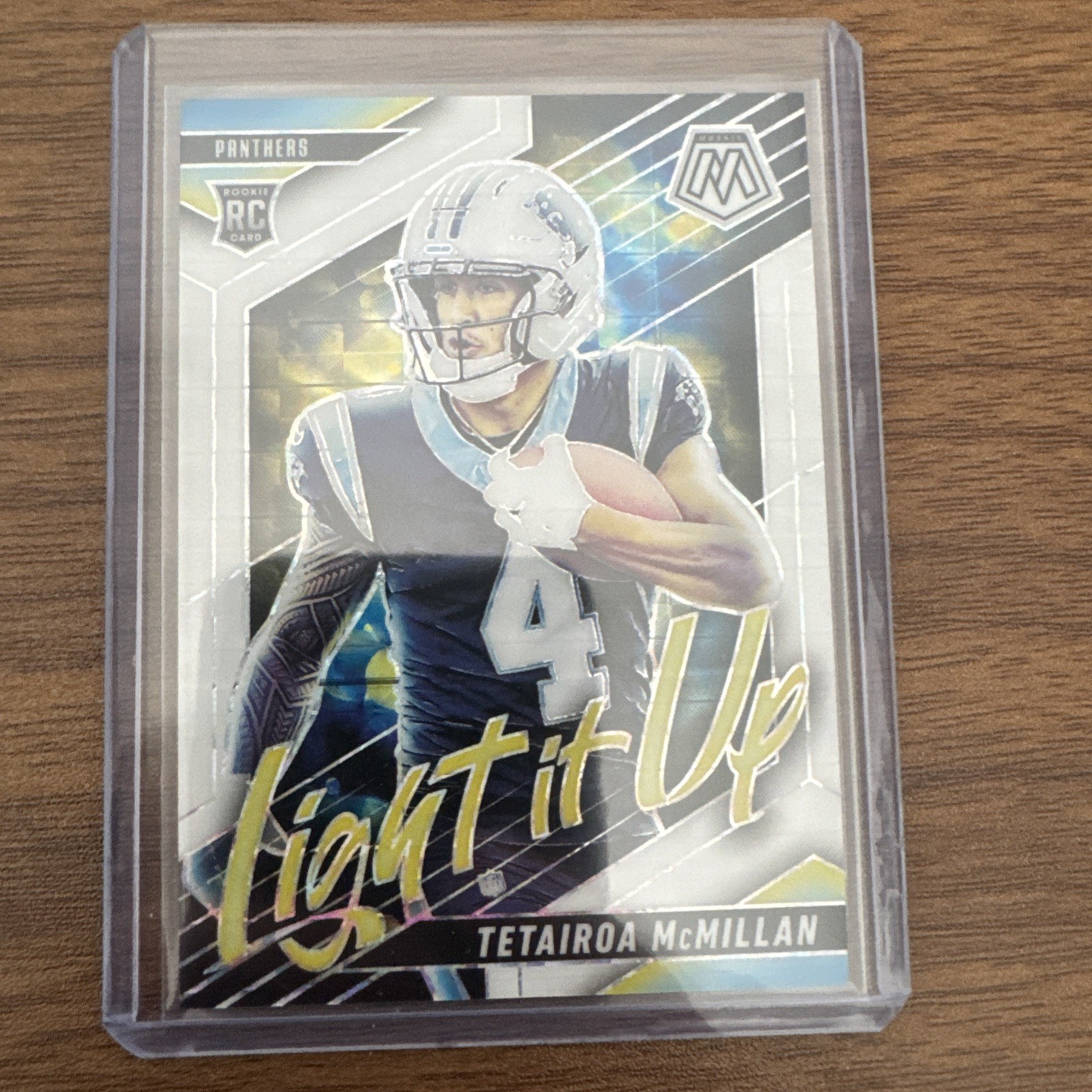 2025 Panini Mosaic Tetairoa McMillan RC Light It Up White Prizm /25 🔥 Panthers