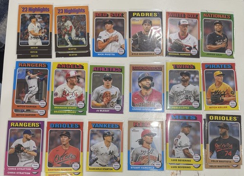 2024 Topps Heritage Baseball (between #1-100) SP lot of 92 (60 diff) - see pics
