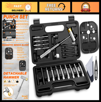 High-Quality Pin Punch Set with Hammer & Organizer Box - Mechanical Repair Tool