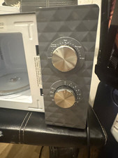 Black 20L 700W Countertop Microwave, Manual Dial Timer, 6 Settings, 230V