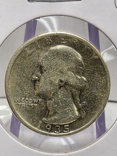 1935-P Washington Quarter Raw very good (Details)