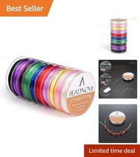 10 Rolls 1mm Elastic Stretch Crystal String Cord for Jewelry Making, Bracelet