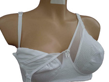 Royce Cherish White Nursing Bra 36B Wirefree Drop Cups Cotton Blend Style 550