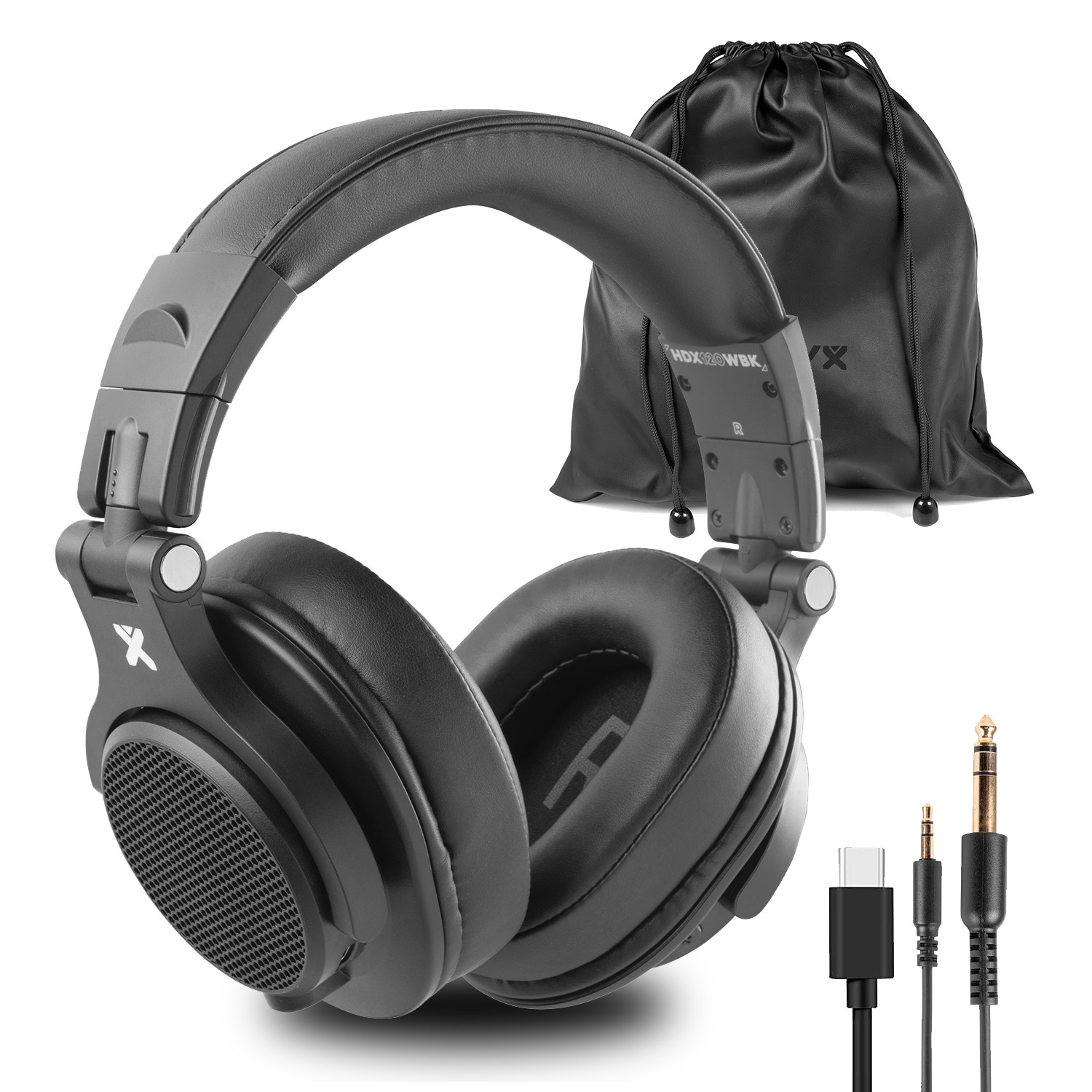 Vonyx HDX120WBK Wireless BT DJ Headphones - Black