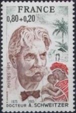FRANCE 1824 ** MNH Albert SCHWEITZER Nobel Paix Lambaréné médecin Gabon 1975