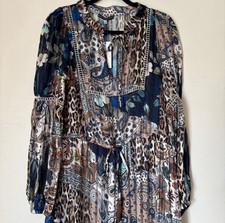 Guess Womenβs Multicolor Long Sleeve Maxi Dress, Size S