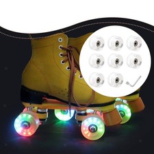 8x Roller Skate Wheels with Wrench Replacement Light Roller Skate Wheels