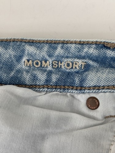 American Eagle Shorts Womens 8 Blue Mom Hi Rise Cut Off Distressed Zip Fly Denim - Picture 8 of 11