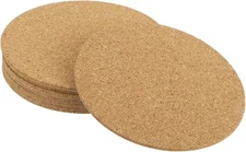 uxcell 90mm(3.54") Round Coasters 2mm Thick Cork Cup Mat Pad 90mm x 2mm, Wood 