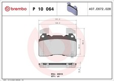 Brembo Front Brake Pad Set fits Cadillac CT6 2016-2019 3.0