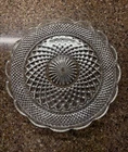 Lovely Anchor Hocking~Wexford Vintage Glass Platter 14" Cupped Edges 1950's