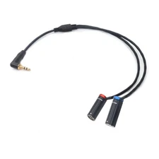 3.5mm TRS to Dual Low-Profile TA3M Mini-XLR 3-pin Male for RODE Wireless GO II