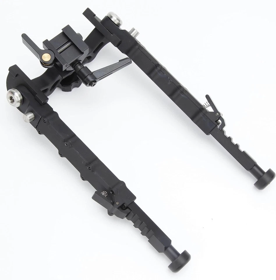 Tactical Wide Stance Rifle Bipod Pan & Cant with Quick Detach Fits Picatinny - Image 3 of 4