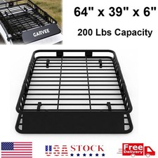 64 Roof Rack Cargo Basket Rooftop Carrier Universal Car Luggage Holder For Suv