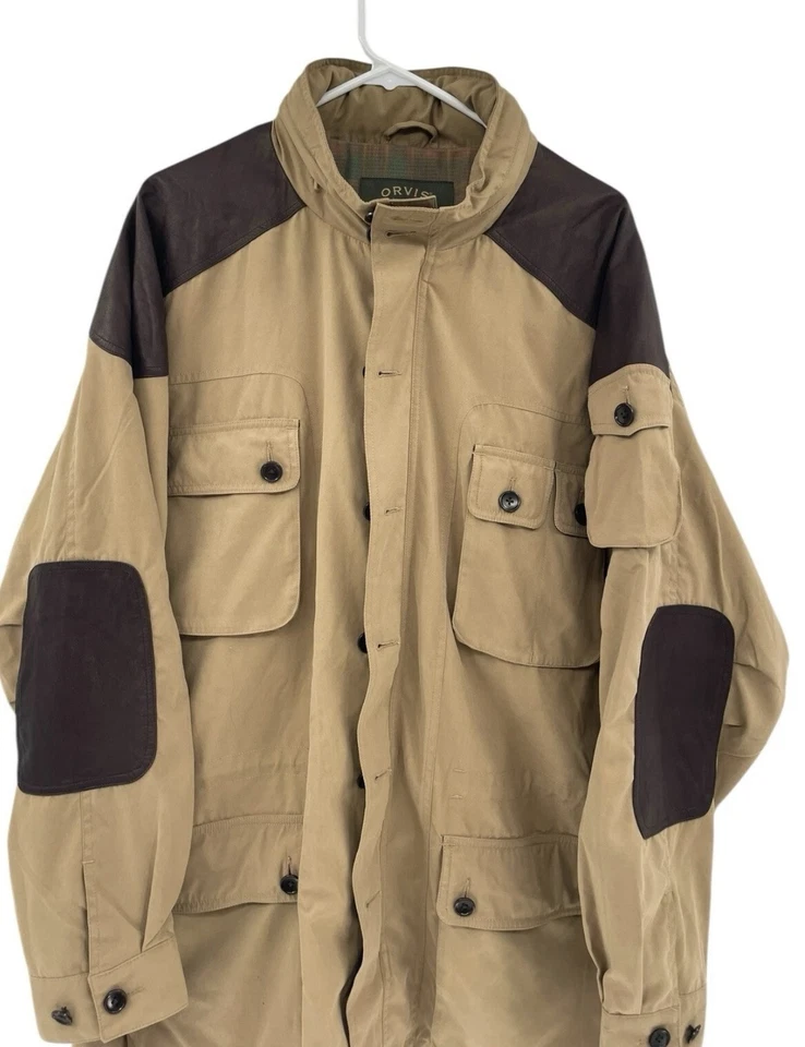 Chaqueta Orvis Para Hombre XL Marrón Tostado Exterior Colección Firma Abrigo de Tiro de Campo Foto 3 de 4