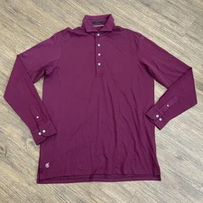 Greyson Omaha LS Performance Polo Purple BRRR Cooling Wicking Dry Mens Medium M
