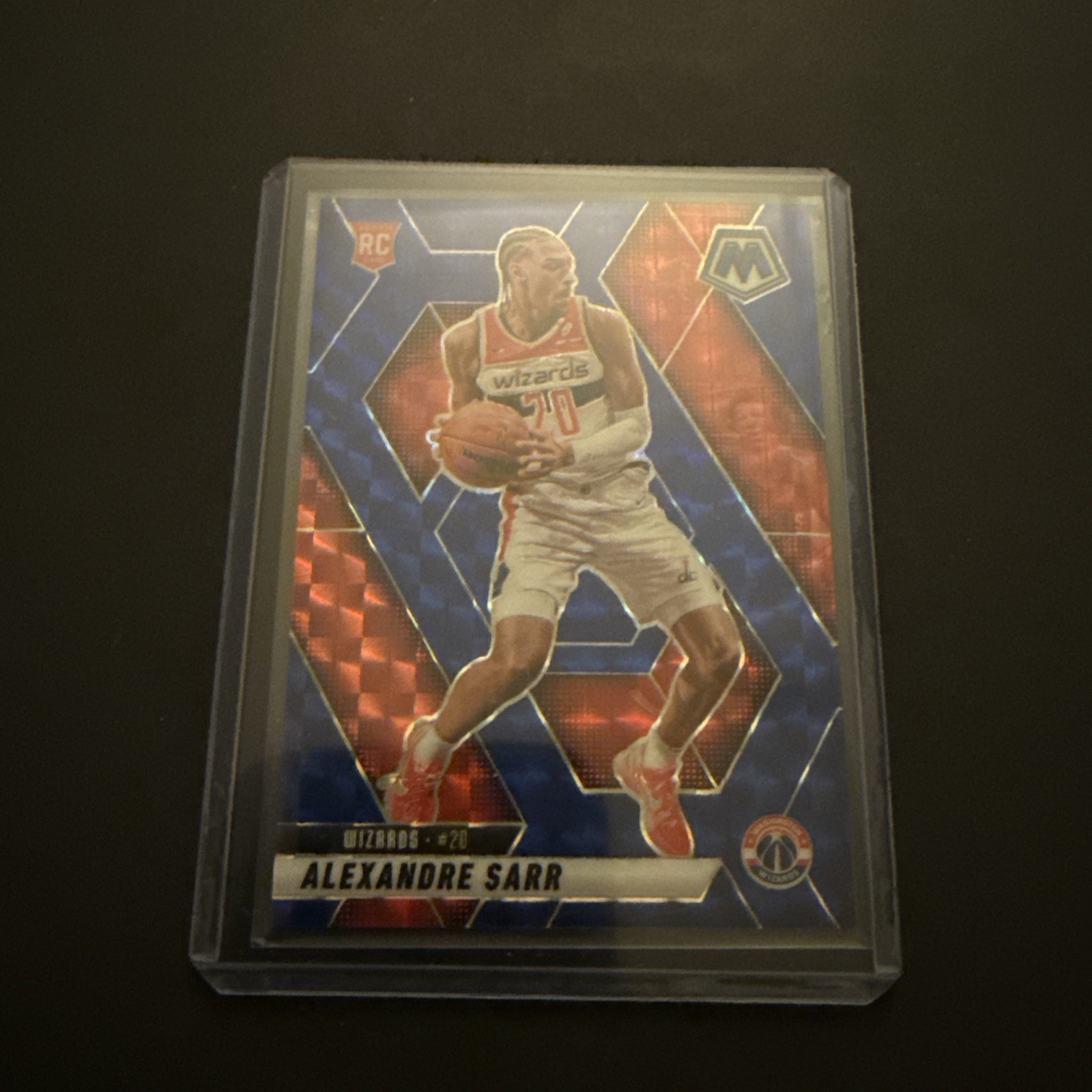 2024-25 Mosaic Alexandre Sarr RC Rookie Blue Mosaic /199 #216 Wizards